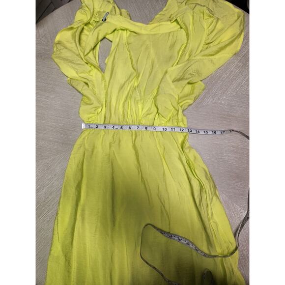 $230 NWT YOUNG FABULOUS & BROKE Sz M CRUZ flutter sleeve dress margarita - Picture 8 of 11
